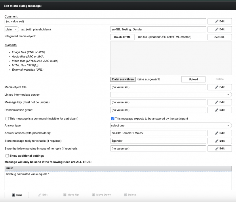 testing variable
